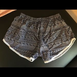 Blue and white shorts